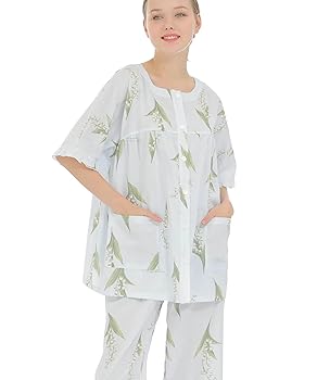 Amazon | [ナルエー] パジャマセット 50/ダブルガーゼすずらん